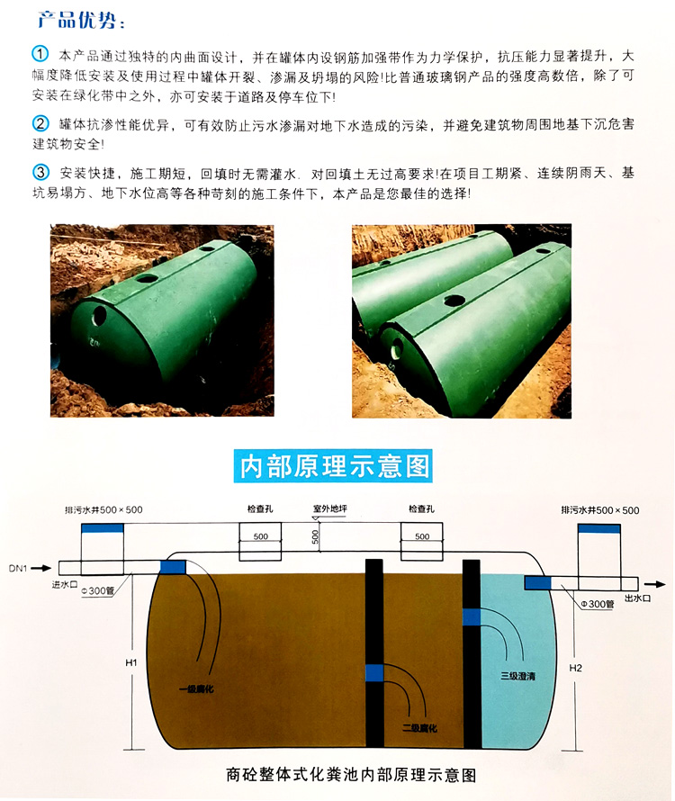 高要玻璃钢化粪池